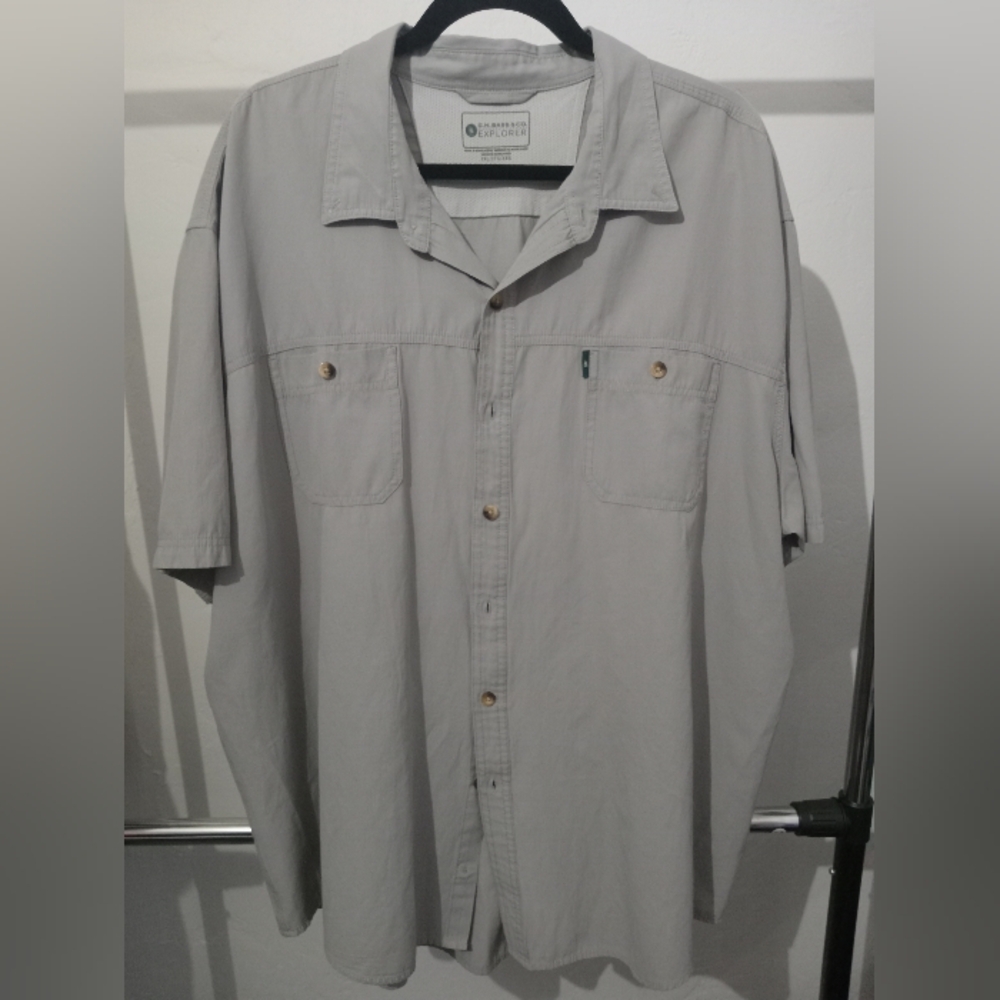 G.H.Bass&Co Explorer Short Sleeve Grey Shirt 3XL